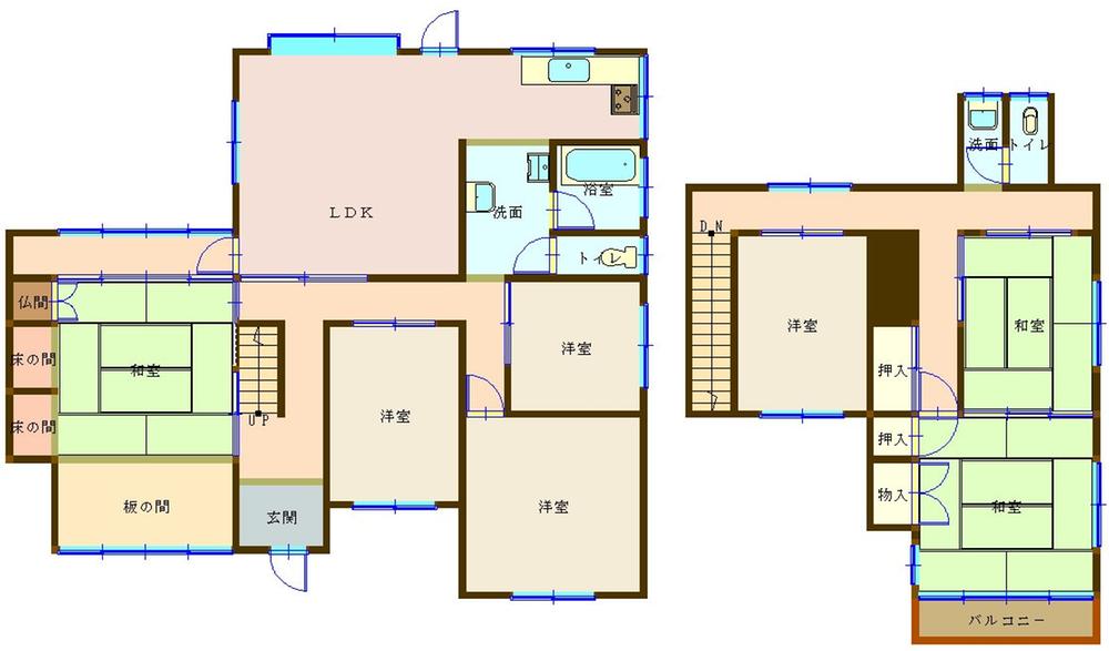 Floor plan. 16.8 million yen, 7LDK, Land area 266.9 sq m , Building area 146.34 sq m