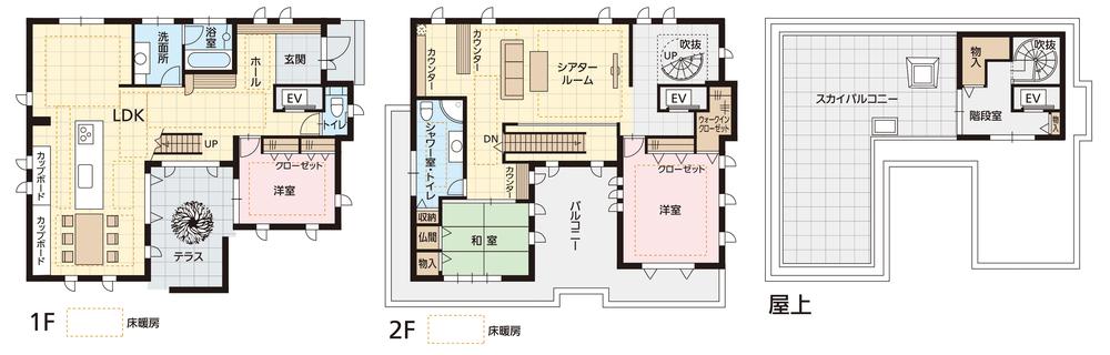 Floor plan. 48,810,000 yen, 4LDK, Land area 221.79 sq m , Building area 195.45 sq m