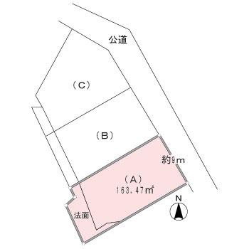 Compartment figure. Land price 17.8 million yen, Land area 163.47 sq m