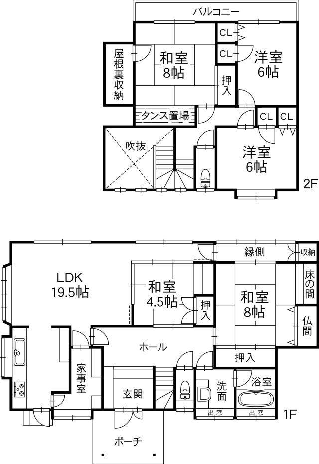 Floor plan. 22,800,000 yen, 5LDK, Land area 338 sq m , Building area 144.08 sq m 5LDK.