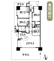 Floor: 4LDK, the area occupied: 84.1 sq m, Price: 24,980,000 yen