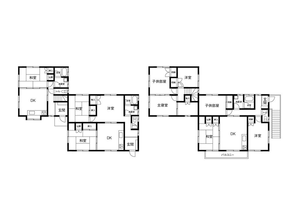 Floor plan. 24,800,000 yen, 10DK, Land area 553.8 sq m , Recommended for building area 213.66 sq m 2 households or more of your family like!