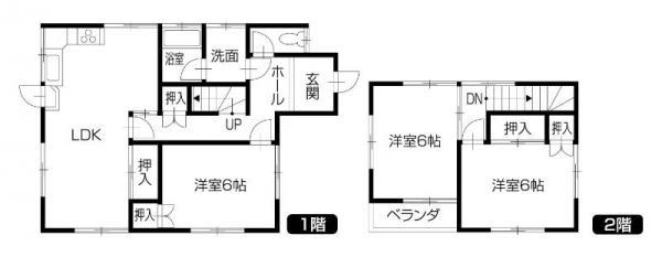 Floor plan. 6.8 million yen, 3LDK, Land area 144.5 sq m , Storage enhance any building area 77 sq m 3LDK
