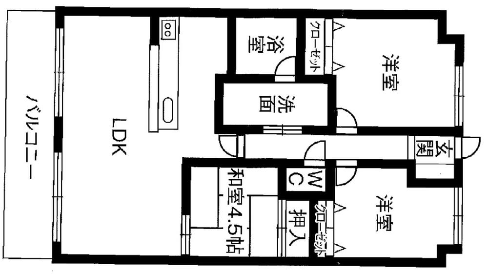 Floor plan. 3LDK, Price 22,300,000 yen, Footprint 72.8 sq m , Balcony area 11.7 sq m