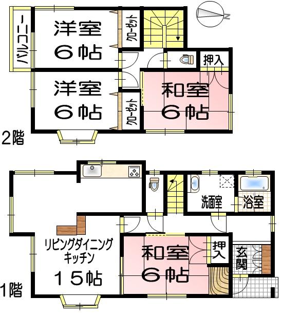 Floor plan. 12.8 million yen, 4LDK, Land area 179.63 sq m , Building area 98.11 sq m