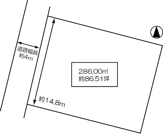 Compartment figure. Land price 3.5 million yen, Land area 286 sq m