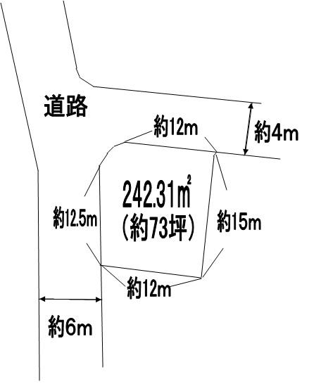 Compartment figure. Land price 12.9 million yen, Land area 242.31 sq m