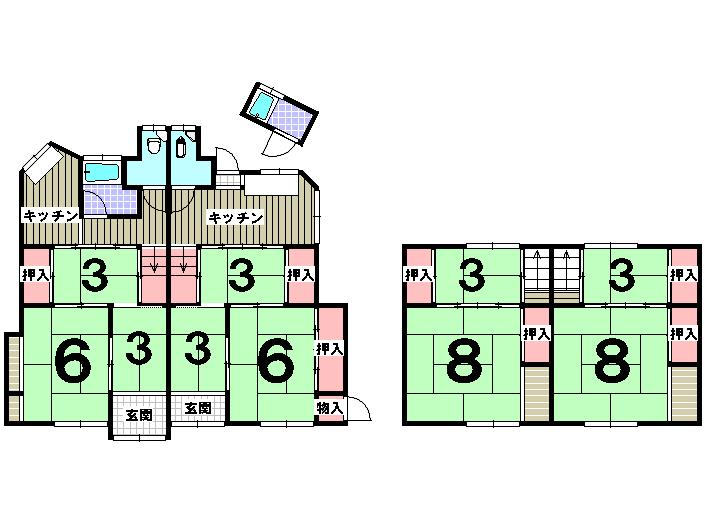 Floor plan. 1.5 million yen, 10K, Land area 176.92 sq m , Building area 112.38 sq m