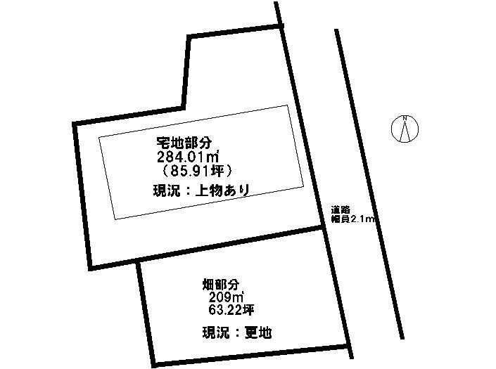 Compartment figure. Land price 10.5 million yen, Land area 493.01 sq m
