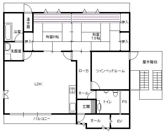 Floor plan. 3LDK, Price 10 million yen, The area occupied 105.4 sq m , Balcony area 23.5 sq m