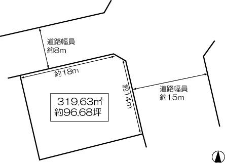 Compartment figure. Land price 18 million yen, Land area 319.63 sq m