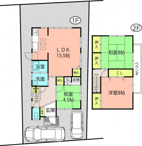 Floor plan. 11.9 million yen, 3LDK, Land area 113.64 sq m , Building area 89.15 sq m