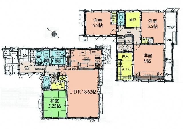 Floor plan. 22,900,000 yen, 4LDK+S, Land area 130.83 sq m , Building area 109.92 sq m
