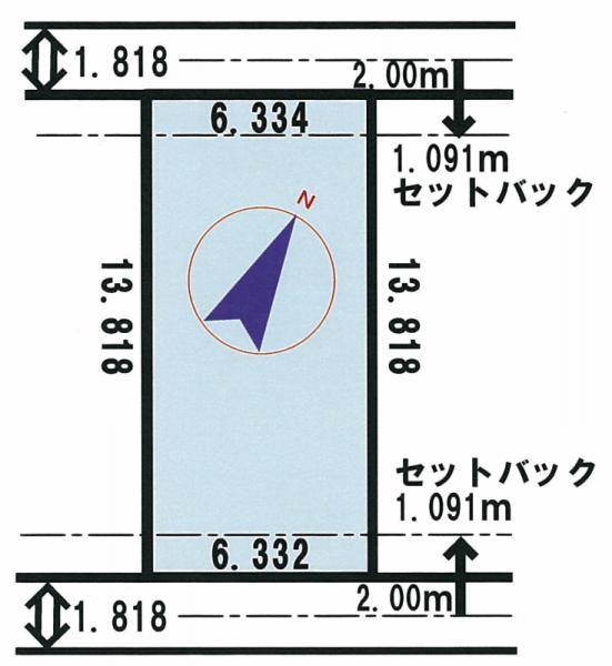 Compartment figure. Land price 1.5 million yen, Land area 87.51 sq m