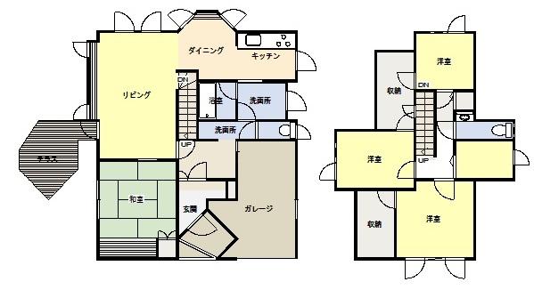 Floor plan. 12.9 million yen, 4LDK + 2S (storeroom), Land area 264.01 sq m , Building area 124.18 sq m