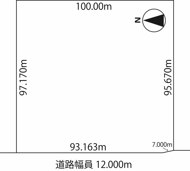 Compartment figure. Land price 85 million yen, Land area 9,711.83 sq m