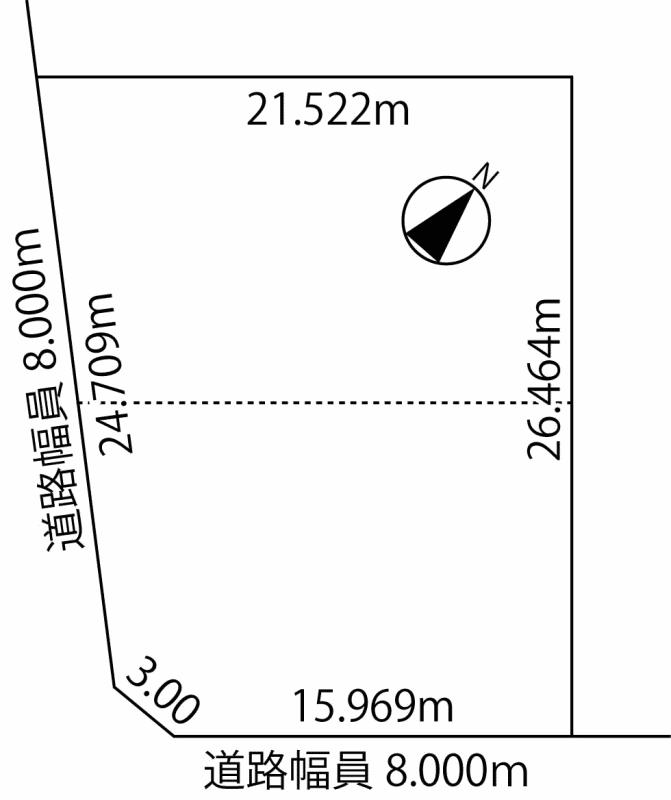 Compartment figure. Land price 4.5 million yen, Land area 519 sq m