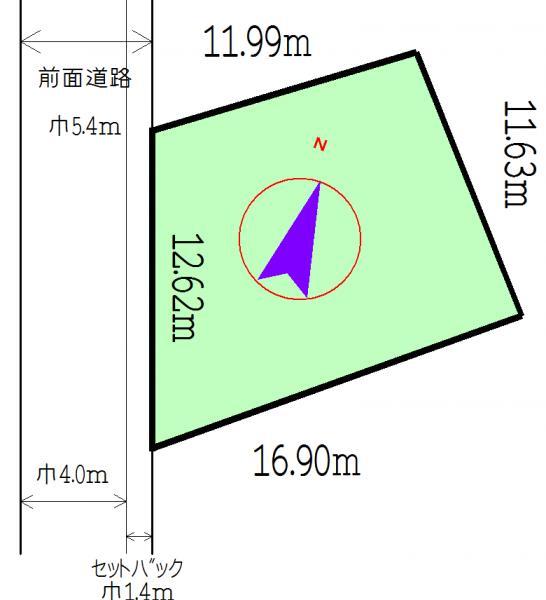 Compartment figure. Land price 3.5 million yen, Land area 165.28 sq m