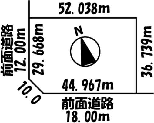 Compartment figure. Land price 18 million yen, Land area 1,886.85 sq m