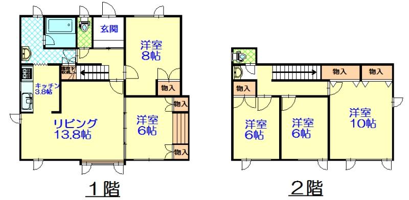 Floor plan. 16.6 million yen, 5LDK, Land area 252.24 sq m , Building area 127.1 sq m