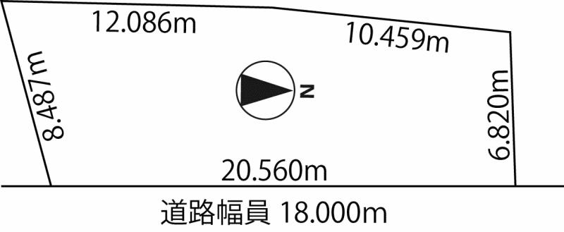 Compartment figure. Land price 5.5 million yen, Land area 166.57 sq m