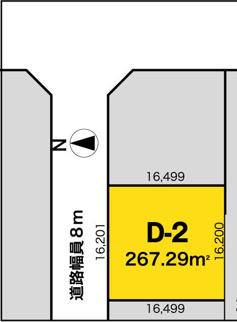 Compartment figure. Land price 4.65 million yen, Land area 267.29 sq m