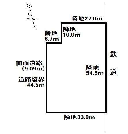 Compartment figure. Land price 4.8 million yen, Land area 1,777 sq m