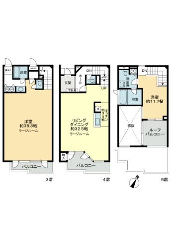 Floor plan. 2LDK, Price 8.8 million yen, Footprint 198.04 sq m , Balcony area 29.62 sq m