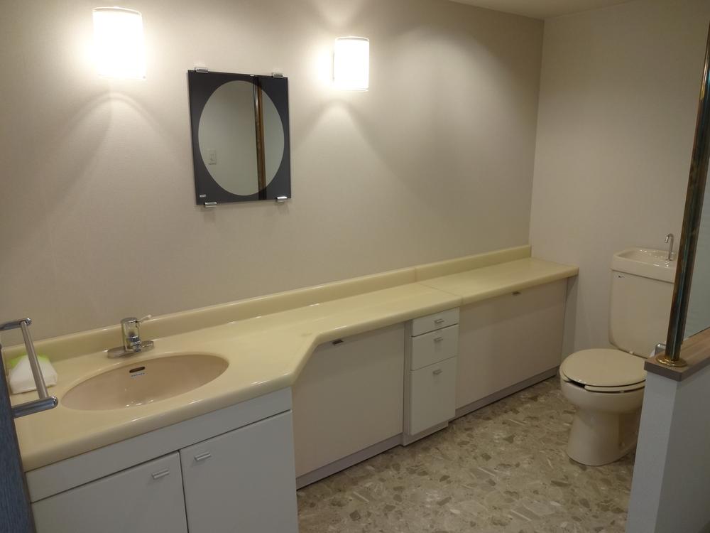 Wash basin, toilet. Fifth floor lavatory (October 2013) Shooting