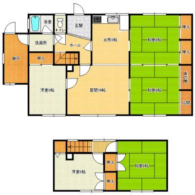 Floor plan. 10 million yen, 5LDK, Land area 308.54 sq m , Building area 119.88 sq m