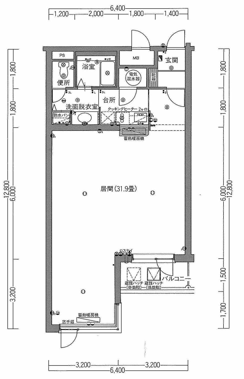 Floor plan. Price 3 million yen, Occupied area 66.49 sq m , Balcony area 5 sq m