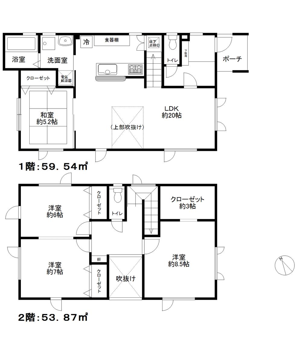 Floor plan. ((4)), Price 21,280,000 yen, 4LDK, Land area 214.88 sq m , Building area 113.41 sq m