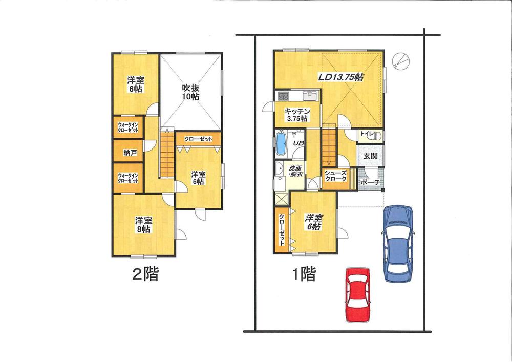 Floor plan. 24,880,000 yen, 4LDK + S (storeroom), Land area 168.74 sq m , Building area 114.71 sq m