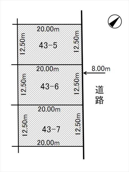 Compartment figure. Land price 8 million yen, Land area 750 sq m