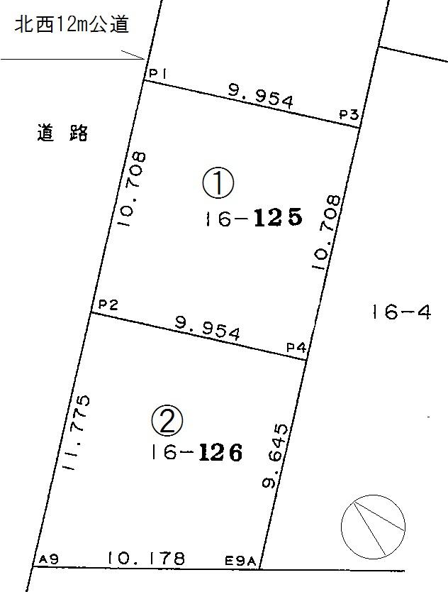Compartment figure. Land price 3.87 million yen, If the land area 106.57 sq m 2 match compartment, There are about 22m contact surface. 