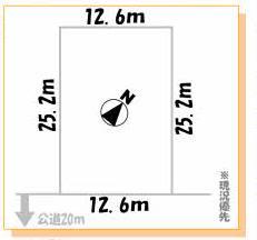 Compartment figure. Land price 8.2 million yen, Land area 320.24 sq m