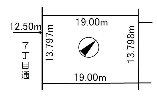 Compartment figure. Land price 4.95 million yen, Land area 262.15 sq m
