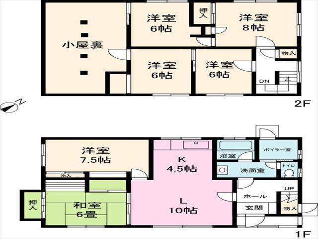 Compartment figure. Land price 4.2 million yen, Land area 214.01 sq m