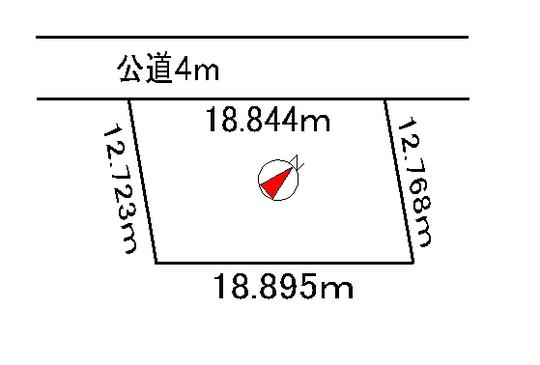 Compartment figure. Land price 4 million yen, Land area 234.81 sq m