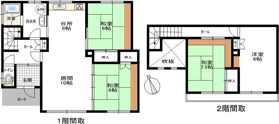 Floor plan. 6.8 million yen, 4LDK, Land area 176.52 sq m , Building area 104.68 sq m