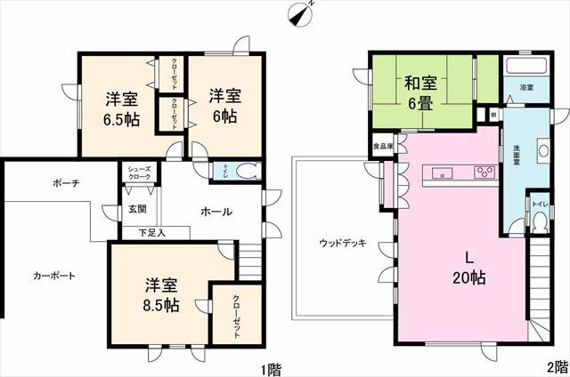 Floor plan. 17.2 million yen, 4LDK, Land area 200.79 sq m , Building area 115.51 sq m