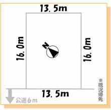 Compartment figure. Land price 7.4 million yen, Land area 216 sq m