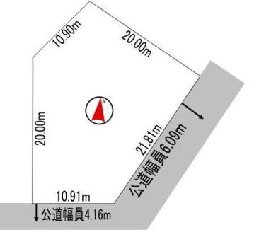 Compartment figure. Land price 9.5 million yen, Land area 436.32 sq m