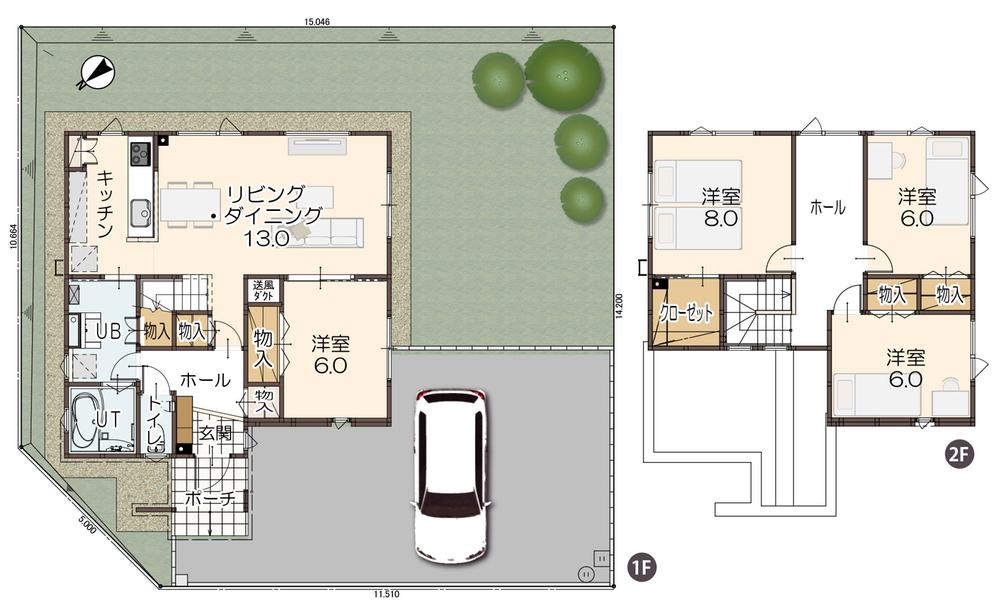Floor plan. (No. 42 locations), Price 25,800,000 yen, 4LDK, Land area 207.4 sq m , Building area 115.1 sq m