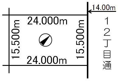 Compartment figure. Land price 11 million yen, Land area 372 sq m
