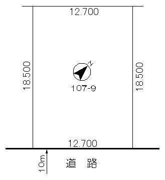 Compartment figure. Land price 6.3 million yen, Land area 234.95 sq m