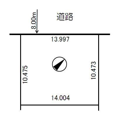 Compartment figure. Land price 5.1 million yen, Land area 146.57 sq m