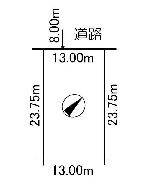 Compartment figure. Land price 2.8 million yen, Land area 308.75 sq m