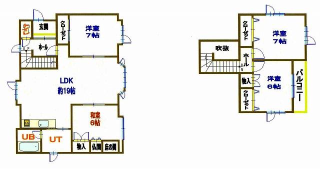Floor plan. 10.8 million yen, 4LDK, Land area 245.75 sq m , Building area 107.32 sq m