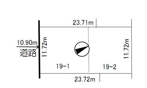 Compartment figure. Land price 6,725,000 yen, Land area 277.94 sq m